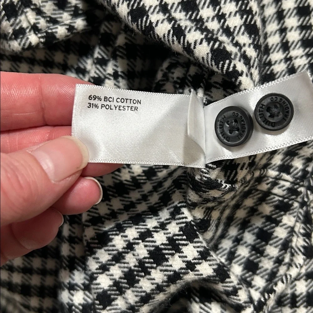 Duluth Trading Co Folklore Button-Front flannel- plaid  Print size large - Picture 10 of 12